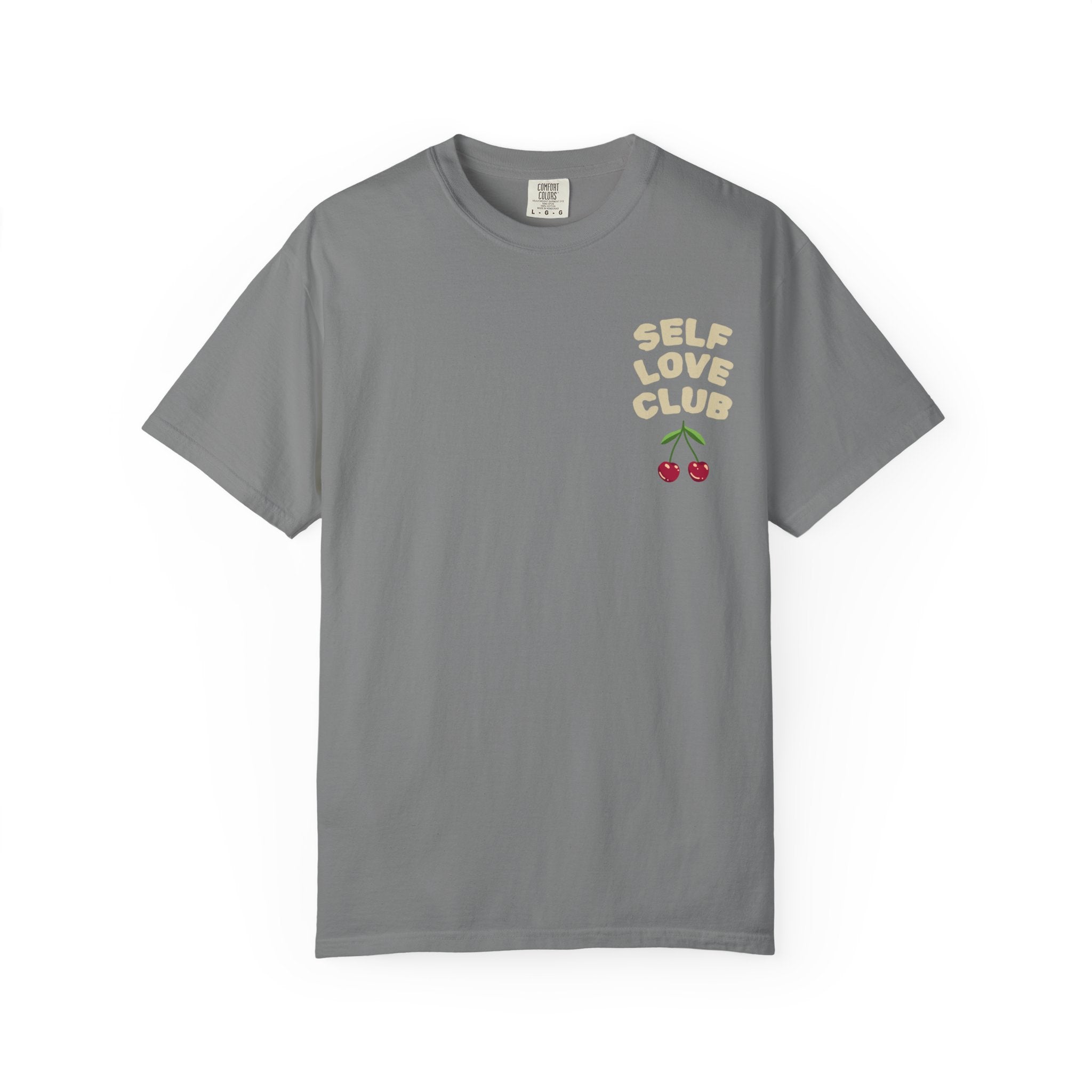 Self Love Club Cherry T-Shirt — Garment-Dyed Casual Tee