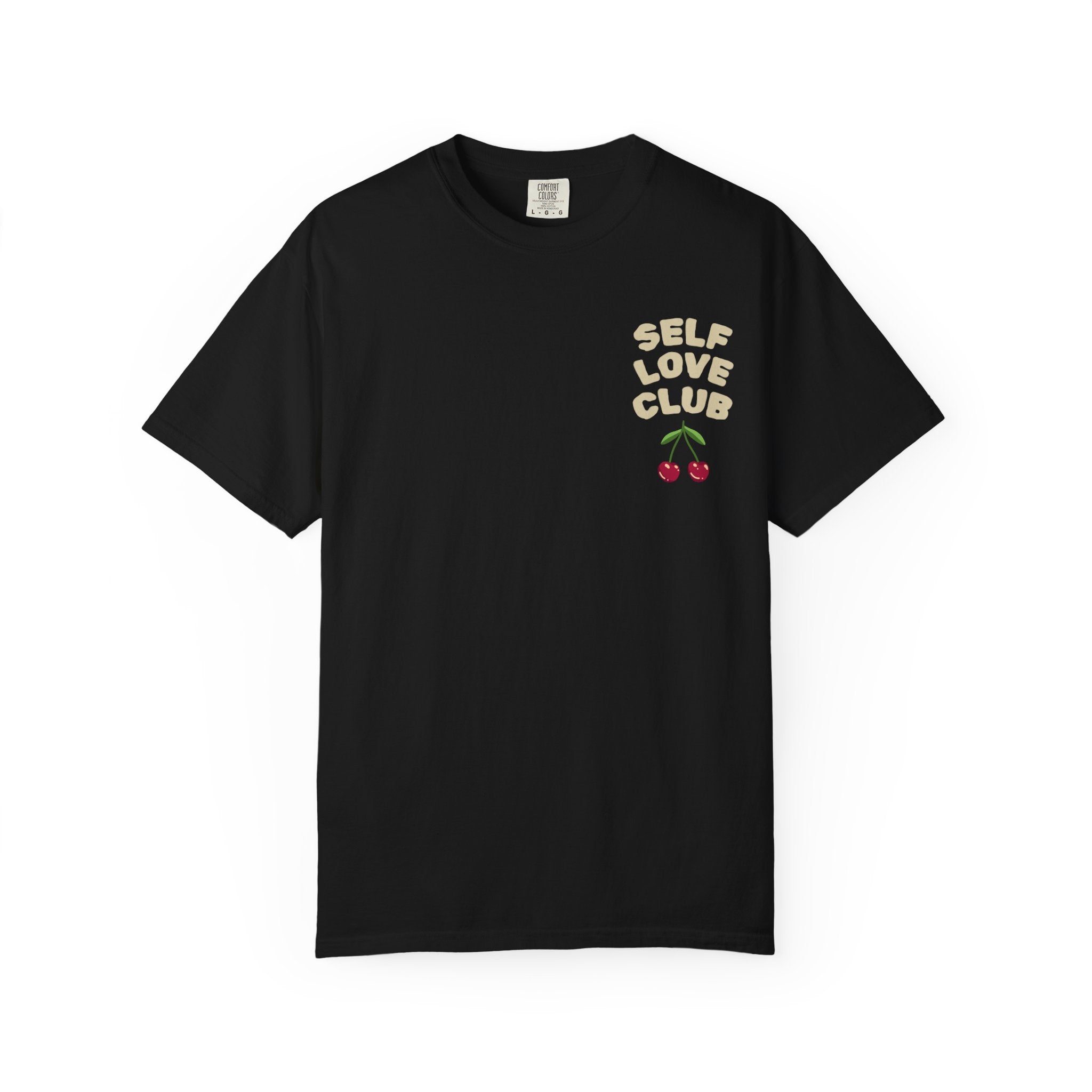 Self Love Club Cherry T-Shirt — Garment-Dyed Casual Tee