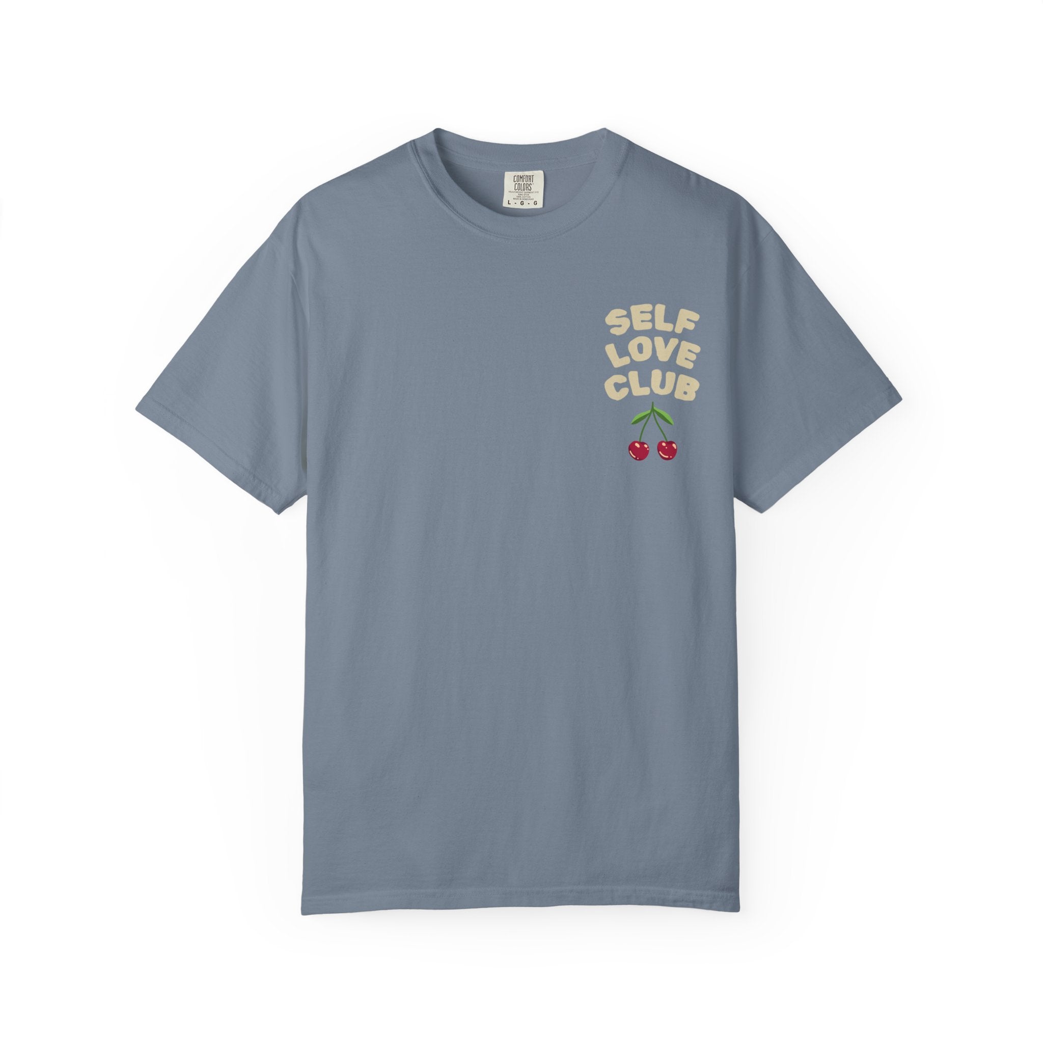 Self Love Club Cherry T-Shirt — Garment-Dyed Casual Tee