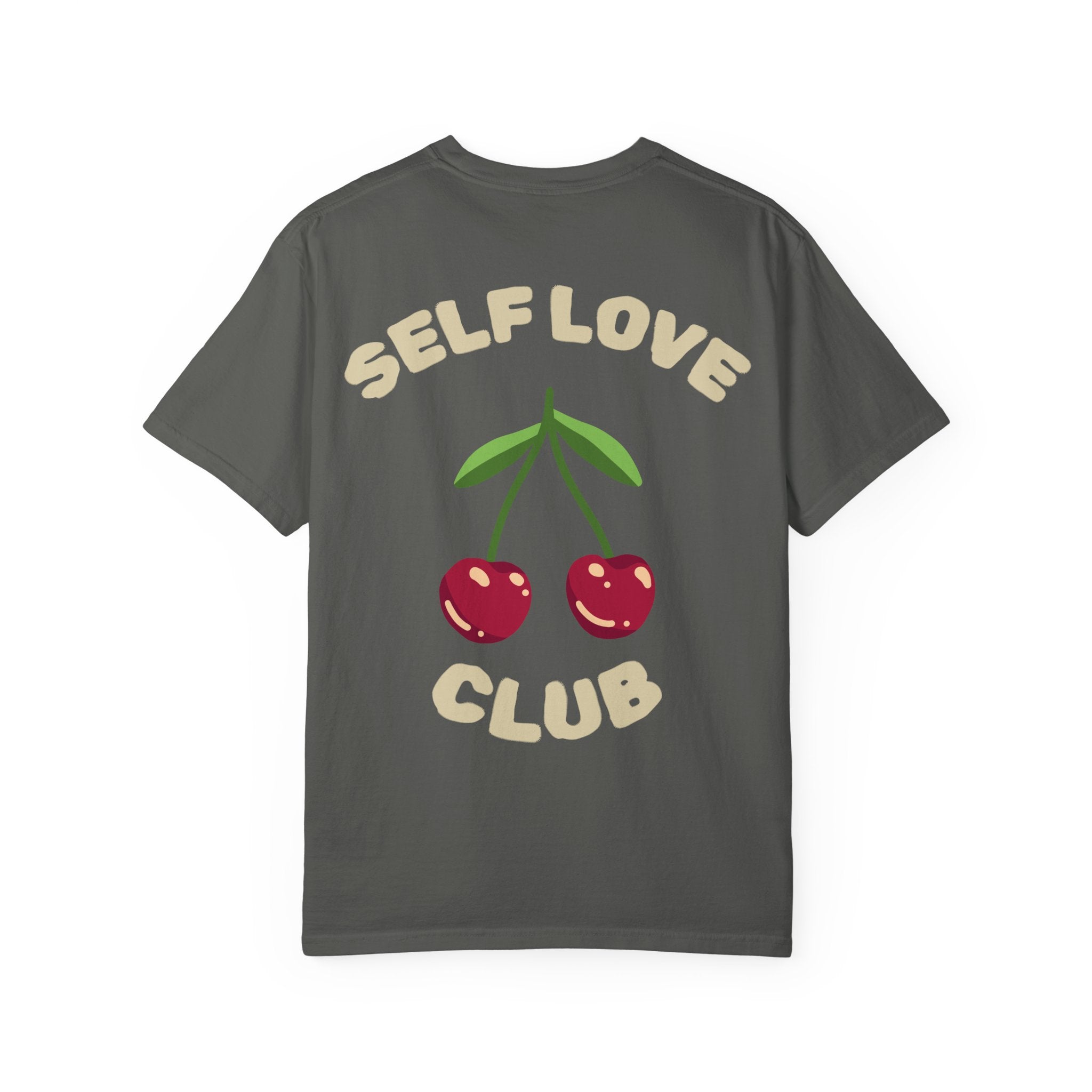 Self Love Club Cherry T-Shirt — Garment-Dyed Casual Tee