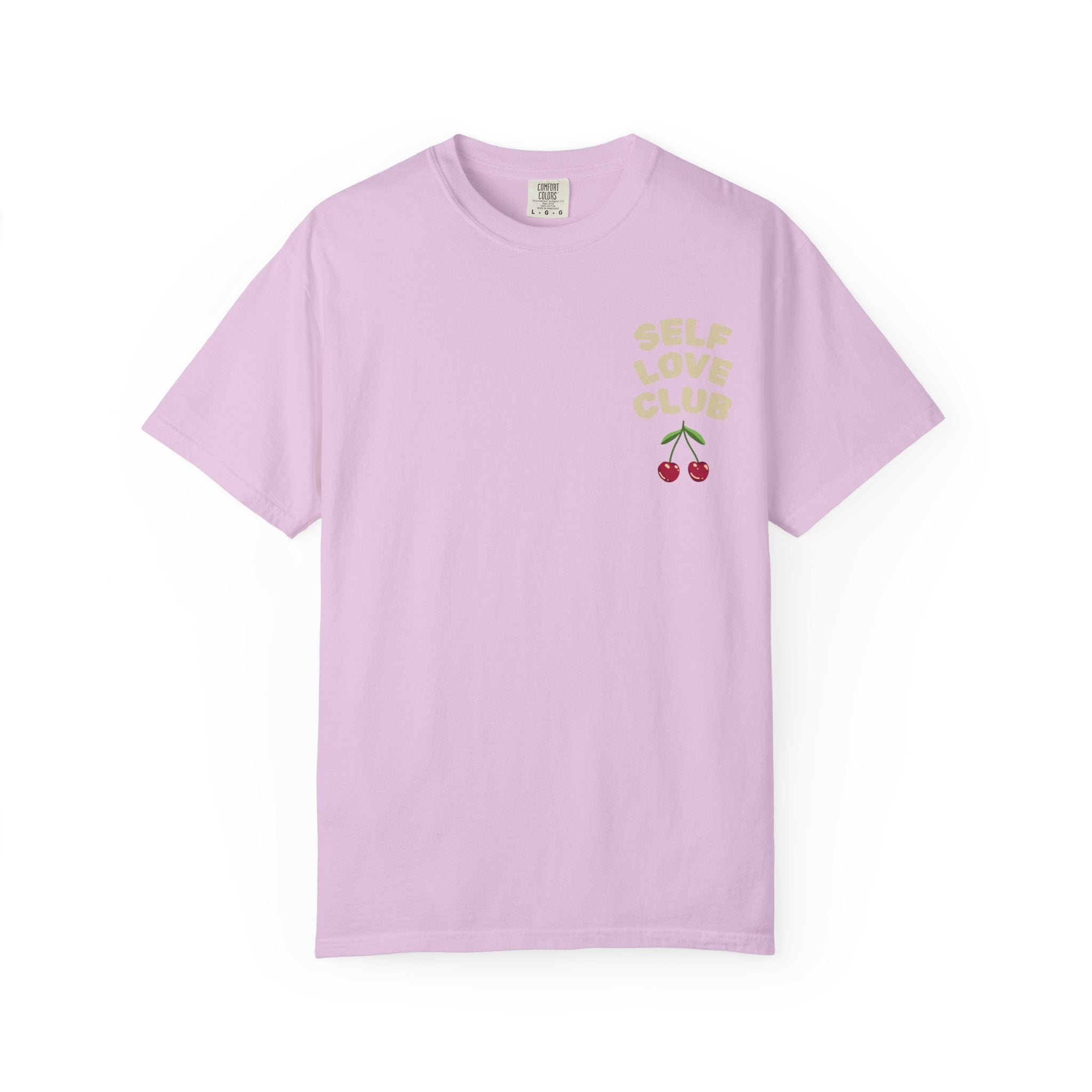 Self Love Club Cherry T-Shirt — Garment-Dyed Casual Tee