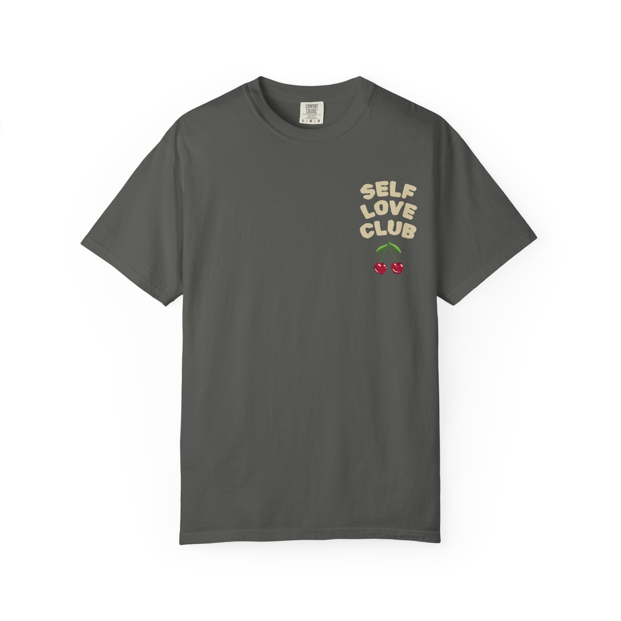 Self Love Club Cherry T-Shirt — Garment-Dyed Casual Tee