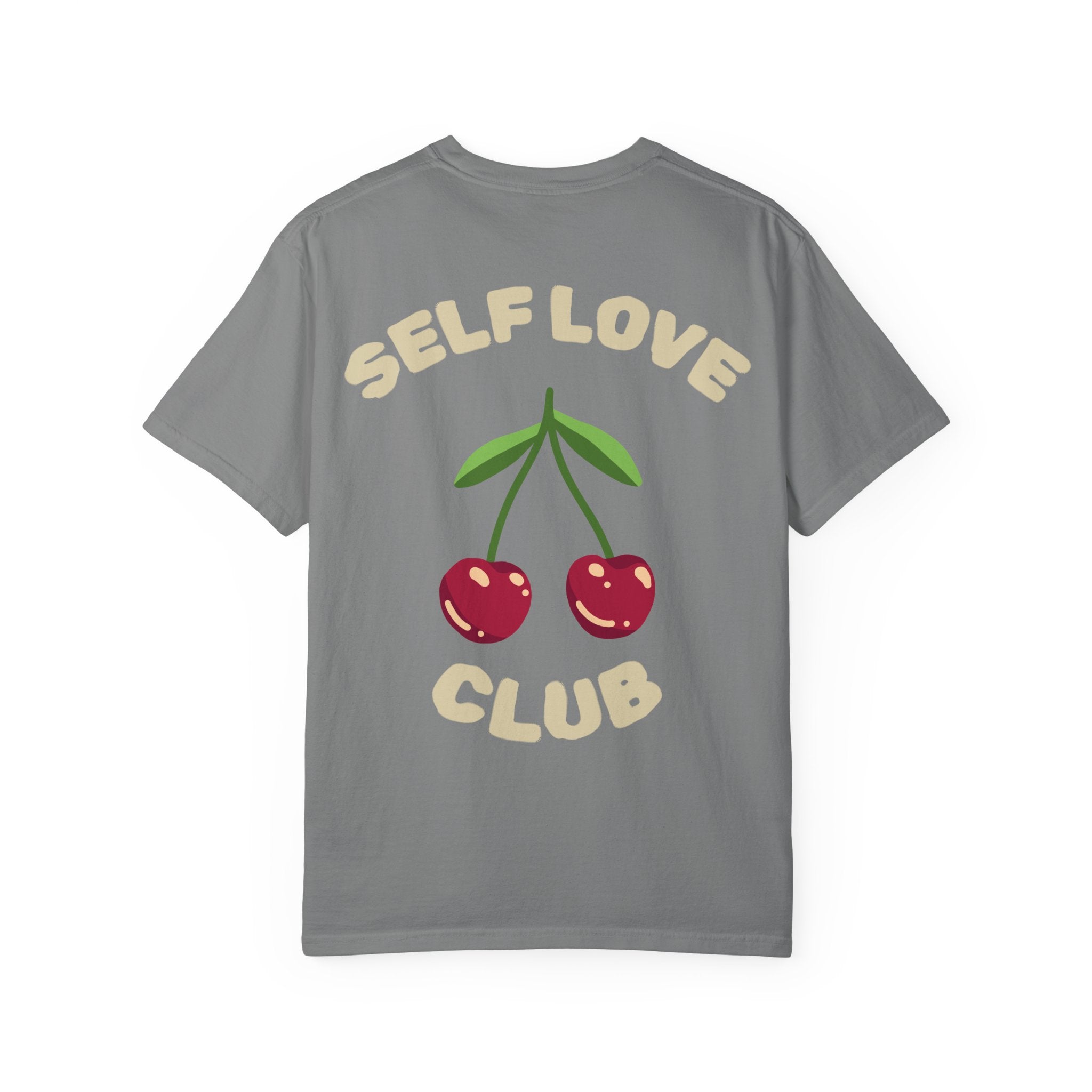 Self Love Club Cherry T-Shirt — Garment-Dyed Casual Tee